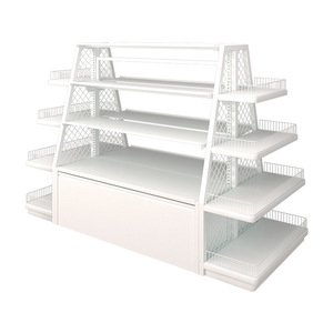Estante Metálico para Aperitivos Tipo Góndola, Precio de Fábrica, Exhibición para Tiendas de Conveniencia, Construcción de Una o Dos Caras, Exhibición para Supermercados - Product Image 1