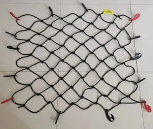 Filet de cargaison élastique pour <span class=keywords><strong>moto</strong></span>, filet de bagages en caoutchouc pour voiture, vélo, avec 6 crochets pour casque, résistant, imperméable, pour camionnette - Product Image 3