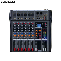 Table de Mixage Audio Professionnelle 8 Canaux Gooermi CT8 avec Bluetooth, USB, Effets Intégrés et Fonctionnalités DJ