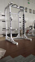 Professionnel Multifonctionnel Commercial Smith Machine Squat Rack Demi Rack Cage Rack 2 en 1 Combinaison Gym Fitness Équipement