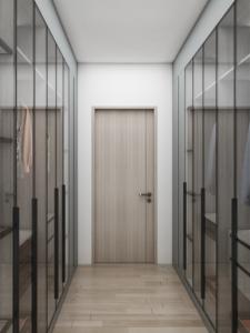 Wooden Light Grey Customized Wardrobe Simple Design for Interior Finish Furniture - Product Image 6