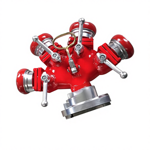JMFIRE Acoplamiento Storz 150 para extinción de incendios, distribuidor de agua de <span class=keywords><strong>4</strong></span> vías, borde autosellante flexible, aleación de aluminio con recubrimiento en polvo - Product Image 1
