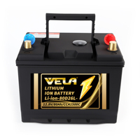 VELA PERSEUS 12V 80D26L Aki Starter Mobil dengan BMS 80Ah LiFePO4 Baterai Lithium Solid State 1300CCA