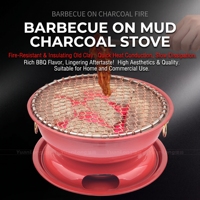 Grille en maille pour barbecue au charbon de bois, idéale pour les grillades en pot de terre cuite coréen et l'utilisation dans les restaurants japonais