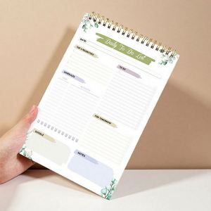 Custom Printing A5/A4/A6 Cute Daily Tear off to Do List Memo Notepad Spiral Bound Fabric Cover Saddle <b>Stitching</b> <b>Gift</b> - Product Image 6