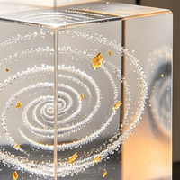 Décoration de bureau en résine transparente personnalisable BZY, ornement pour la maison, cadeau de déménagement, sculpture en cube