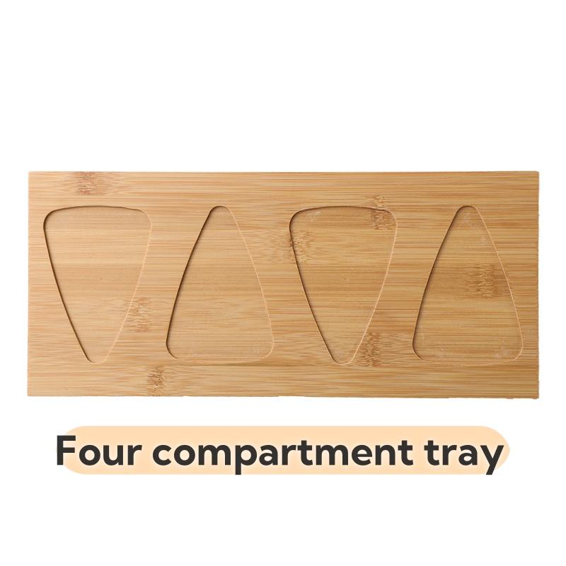 Palette en bois à quatre compartiments