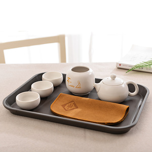 Supply Double Sword brand square PU leather ABS plastic non-slip <b>trays</b>, <b>tea</b> <b>trays</b>, coffee <b>trays</b>, fast food <b>trays</b> for home use. - Product Image 4