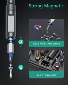 Juego de destornilladores magnéticos 34 en 1, juego de destornilladores de trinquete DIY, kit de herramientas de reparación portátil mejorado con mango de trinquete desmontable - Product Image 4