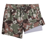 Oem Sommer gedruckt Baggy Boys übergroße benutzer definierte Sport kleidung 2 in 1 Hawaii Beach Shorts schnell trocknen atmungsaktive Bades horts für Männer