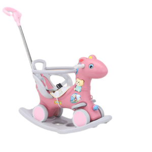 حصان هزاز متعدد الوظائف من البلاستيك بألوان زاهية مع صندوق موسيقى - Product Image 3