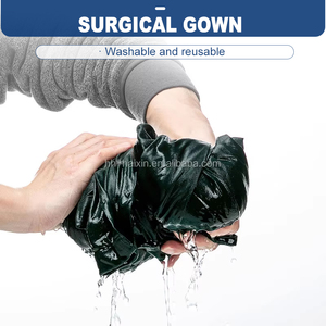 هوبي هايكسين طبيب القطن المغسول المورد قابلة لإعادة الاستخدام مستشفى CE عالية الجودة قابلة للغسل الدواء عزل الملابس - Product Image 4