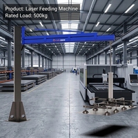 Manipulateur pneumatique à bras articulé (bras de robot) pour la construction, alimentation précise de tôles découpées au laser, économie de main-d'œuvre