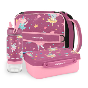 Everich - Juego de Loncheras Bento de Plástico a Prueba de Fugas con Diseño Nuevo Odm <span class=keywords><strong>para</strong></span> Niños, con Botella de <span class=keywords><strong>Agua</strong></span> y Bolsa <span class=keywords><strong>para</strong></span> Lonchera - Product Image 4