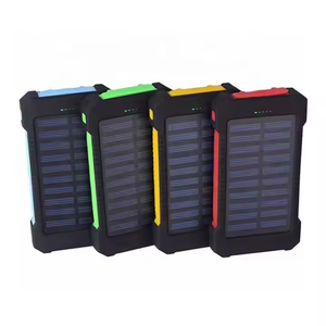 Banque d'alimentation solaire double USB PowerBank 20000mAh Chargeur de batterie étanche Banques d'alimentation portables Panneau solaire avec lumière LED - Product Image 6