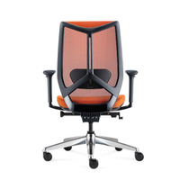 Chaise de bureau pivotante en maille respirante avec dossier ergonomique en Y et accoudoirs réglables pour les tâches de bureau commerciales