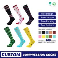 Chaussettes de compression Offre Spéciale transfrontalières pour les sports de plein air confortables pour la course à pied corde à sauter Long Tube pression mollet chaussettes équipage