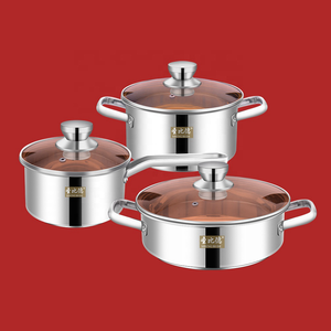 Forniture da cucina di alta qualità Set la pentola fornello da cucina multiuso Set di pentole Extra spesse Set di pentole da 6 pezzi - Product Image 5