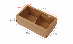 Scatola in Cartone Kraft Biodegradabile con Divisorio <span class=keywords><strong>a</strong></span> Griglia per Consegna di Biscotti e Pasticcini Fatti in Casa - Product Image 6