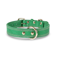Collier pour chien robuste en cuir véritable pleine fleur de vache de 4,5 mm d'épaisseur avec double anneau en D pour grands chiens – Vente en gros