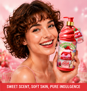 Gel Doccia Esfoliante DR.DAVEY Fragola Frenesica 1030ML Per Una Pelle Morbida E Un Profumo Dolce - Product Image 3