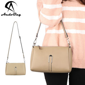 Bolsos cruzados modernos para mujer AndoBag, bolso de hombro de cuero genuino, bolso de mano de lujo y bolso cuadrado 1614 - Product Image 1