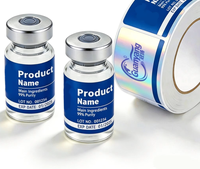 Étiquettes pour flacons de peptides 3ml 10ml, étiquettes pour flacons en verre pour la recherche, flacons de peptides de haute qualité