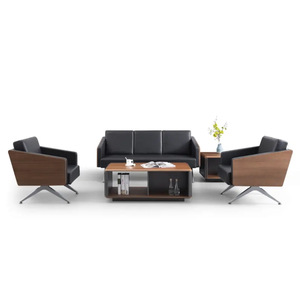 Muebles comerciales modernos, sofá seccional, muebles, sofá de oficina, conjunto de Material de cuero, sillón de <span class=keywords><strong>3</strong></span> plazas, sofá de oficina de negocios - Product Image 2