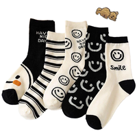 Chaussettes d'équipage tricotées à motifs drôles pour femmes avec logo de corps pour la saison de printemps en gros