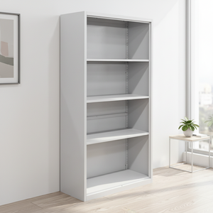 Stahl-Aktenschrank ohne Türen mit 4 Verstellbaren Regalen, KD-Konstruktion, Bücherregal-Schrank, Vertikaler Aufbewahrungsschrank - Product Image 1