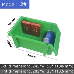 गोदाम Stackable आयोजक बॉक्स भंडारण डिब्बे बोल्ट प्लास्टिक बॉक्स Stackable प्लास्टिक भंडारण उपकरण भागों बिन
