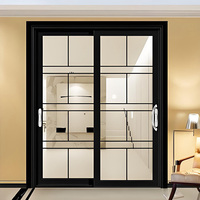 Puertas Corredizas y Abatibles de Diseño Moderno, de Aluminio y Vidrio Templado, Puerta Corrediza para Cocina PT, Puerta Doble Francesa, Certificación CE