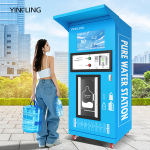 Ngôn ngữ/Hệ thống thanh toán hỗ trợ tùy chỉnh vỏ kim loại nước tinh khiết trạm IC thẻ/đồng xu/tiền giấy nước máy bán hàng tự động - Product Image 1