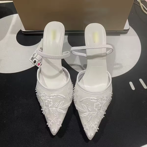 Nouvelles Sandales à Talons Hauts Brodéées avec Brides Arrière 2026 – Chaussures de Soirée et de Mariage Sexy pour Femmes - Product Image 4