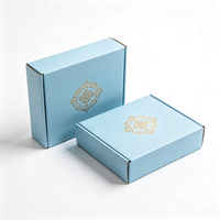 Coffret de boîtes cosmétiques vert menthe multi-tailles avec impression dorée, emballages de luxe pour soins de la peau avec logo personnalisé