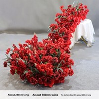 Künstliche Blumen-Girlande mit mehreren Blüten für Geburtstagsbankette, Wasserfall-Tischdekoration, hängende Girlande für Schaufenster