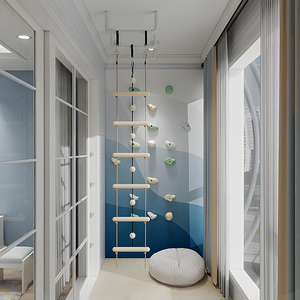 Muro de Escalada de Madera para Niños, Tipo Monkey Bar, Fácil Instalación, Uso Interior/Exterior, Alta Calidad, Diversión para el Hogar y la Escuela - Product Image 3