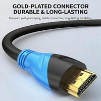 Câble HDMI haute vitesse mâle-mâle 4K60Hz, câble en cuivre multi-blindé, connecteur plaqué or pour PS5, Xbox, Switch, ordinateur portable