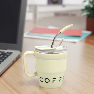 <span class=keywords><strong>Tazza</strong></span> da Caffè Hongtai HT-WG 350 ml in Acciaio Inox <span class=keywords><strong>a</strong></span> Doppia Parete con Isolamento Sottovuoto, Cannuccia e Design Contemporaneo per il Ritorno <span class=keywords><strong>a</strong></span> Scuola - Product Image 2