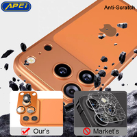 Protection d'objectif d'appareil photo pour iPhone 17 18 Pro Max, verre trempé 9H+ en alliage d'aluminium dépoli, protection intégrée de l'appareil photo