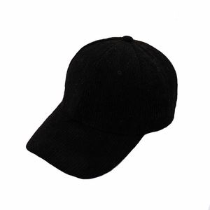 Casquette de baseball en velours côtelé à rayures verticales de couleur unie, chapeau décontracté chaud pour l'automne et l'hiver, casquette de baseball personnalisée pour femmes - Product Image 3