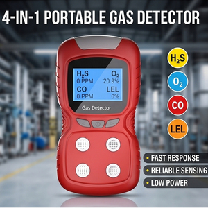 เครื่องตรวจจับก๊าซแบบพกพา 4 in 1 สำหรับ H2S O2 CO LEL พร้อมการตอบสนองรวดเร็วและการตรวจจับที่เชื่อถือได้ - Product Image 1