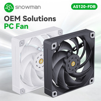 Ventilador de Refrigeración para Chasis SNOWMAN AS120-FDB de 120 mm, Rodamiento FDB, Funcionamiento Ultrasilencioso, Económico, para Cajas de Ordenador de 4 Pines