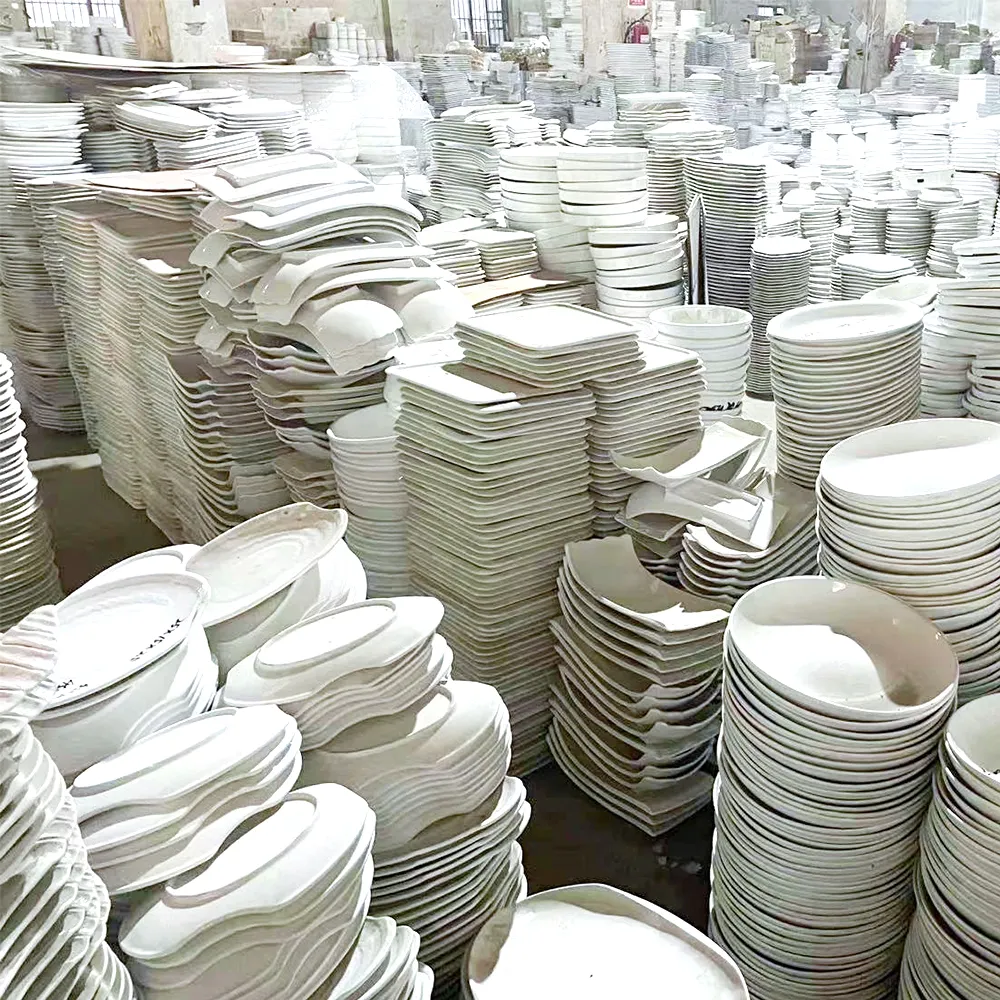 Экономичная белая керамическая пластина, продаваемая тонной формой разных размеров на выбор