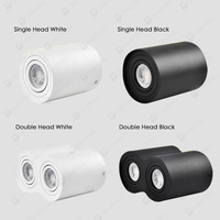 Nuevo Marco de luz redondo hacia abajo montado en superficie MR16 carcasa Interior COB focos GU10 lámpara cabeza accesorio foco LED Downlights