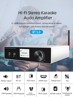 Amplificateur stéréo Hi-Fi BT pour karaoké à domicile avec DAC, sortie 2x50W pour 5.0