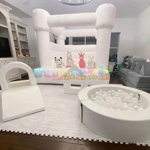 Clôture <span class=keywords><strong>de</strong></span> cour <span class=keywords><strong>de</strong></span> jeu en plastique blanc PE équipement extérieur intérieur toboggan pour bébé clôture <span class=keywords><strong>de</strong></span> jeu souple pour enfants parcs - Product Image 4