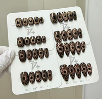 Faux ongles carrés en acrylique, courts, à presser, pour doigts, luxe, couverture complète, dégradé, couleur foncée, pour nail art, vente en gros
