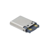 Simple Type C mâle pour charger 2 broches 2 Pad trou traversant connecteur USB C pour câble de chargeur coque en acier inoxydable