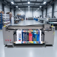 Impresora UV Híbrida de Formato Ancho Yotta H1800 de 1.8m para Cuero, Azulejos, Madera, Lienzo, Metal, Decoración Artística, Máquina de Inyección de Tinta con Efecto 3D en Relieve